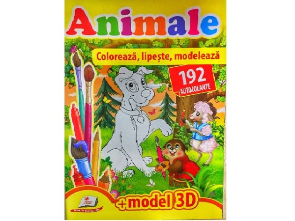 Раскрась, приклей, лепи – Животные 23688