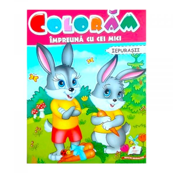 Раскраска А4 – Вместе с малышами – Зайчики 39431