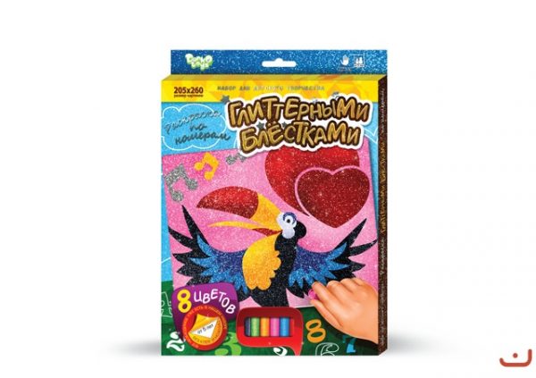 Набор для творчества (Раскраска с блестками) 15 162