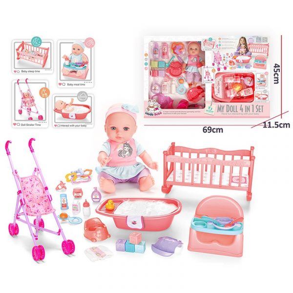 Кукла-пупс с аксессуарами и звуком 72443