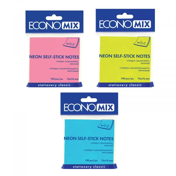 Economix 100 листов липких заметок (ассорти) 43 929