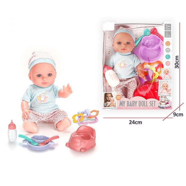 Кукла-пупс с аксессуарами и звуком (инструкция на румынском) 72424