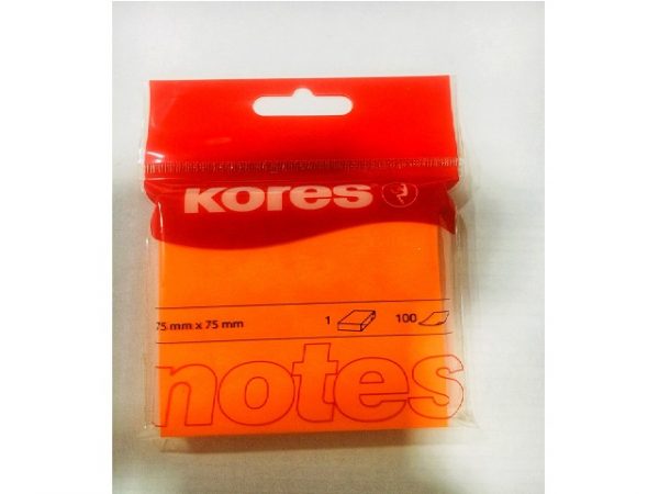 Самоклеящиеся стикеры KORES 100 листов (оранжевый) 27 908