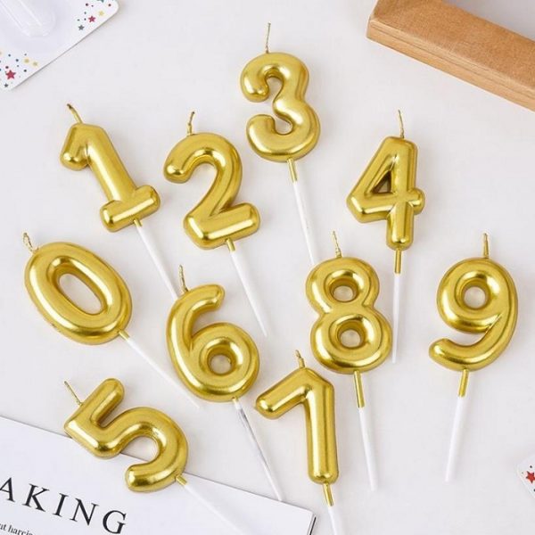 Свеча золотая цифра 1 73937