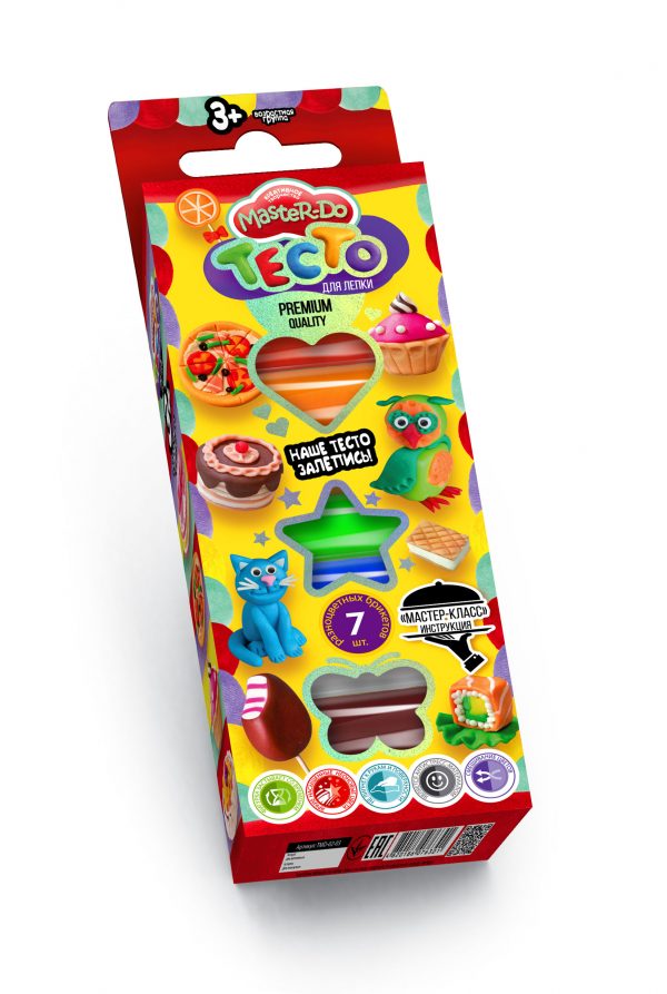 Creation set (Modelling dough) box 7colours, 140g 19417