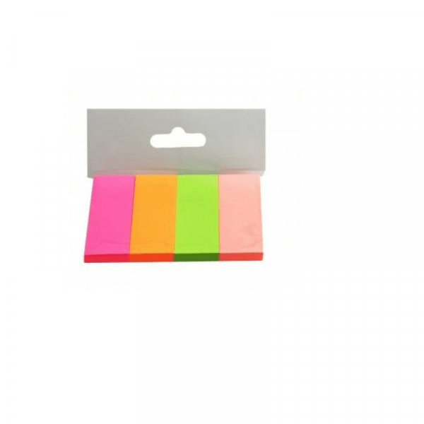 Notite autoadezive 20x50mm (plastic/4culori neon) 40755